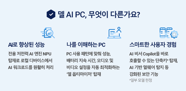 델 AI PC, 무엇이 다른가요?